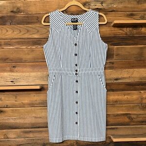 Wrangler Blue and White Denim Button-Down Dress
